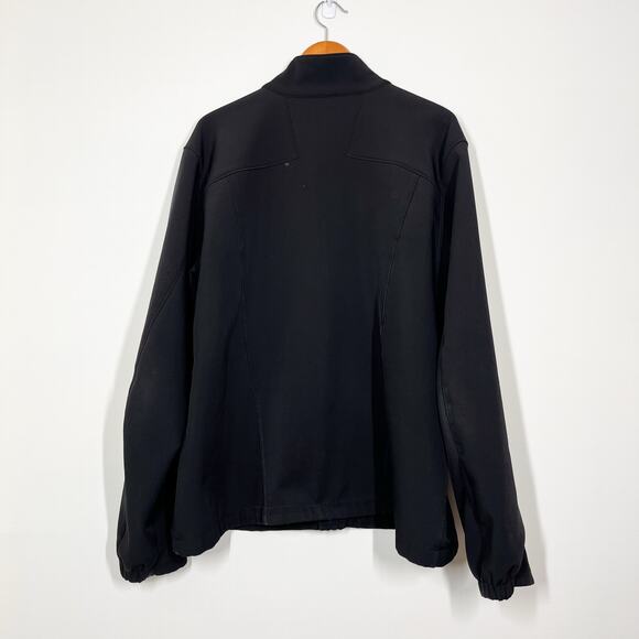 Eddie Bauer Men Soft Shell Jacket Full Zip Sz XL Black Weather Resistant Hiking - Picture 6 of 12